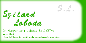 szilard loboda business card